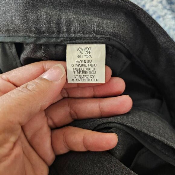 NWT Theory Women's Wool Pants Size 6 Gray Trousers Pockets Dress Pants - Picture 10 of 10